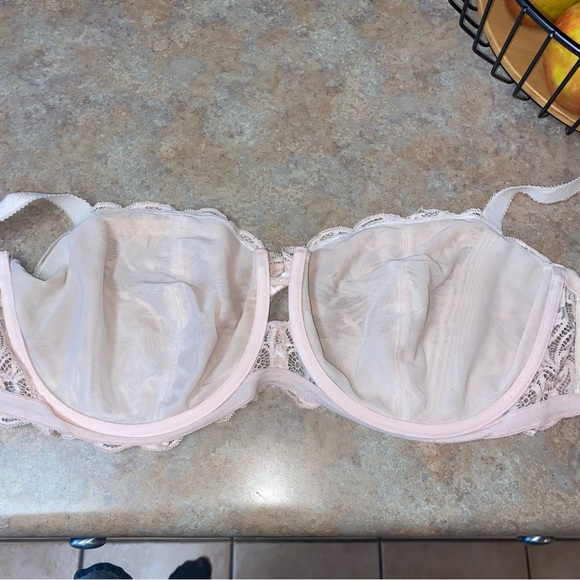 Beautiful Pastel Lace Underwire Bra from Adore Me 44DD 44E Lingerie Light Pink - Picture 10 of 10